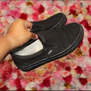 Black slip-on vans